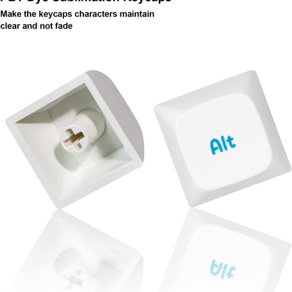 123 Keys White Keycaps XDA Profile PBT Keyboard Keycaps Full Set New - Picture 8 of 12